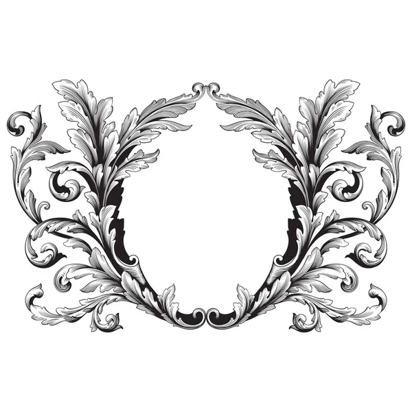 Ornamento vector barroco — Archivo Imágenes Vectoriales