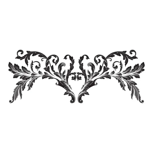 Ornamento vector barroco — Vector de stock