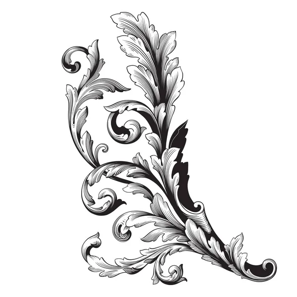 Ornamento vector barroco — Vector de stock