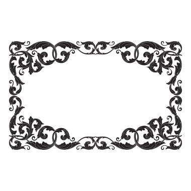 Vintage Barok süsleme vektör