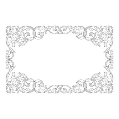 Vintage Barok süsleme vektör