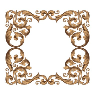 Vintage Barok süsleme vektör