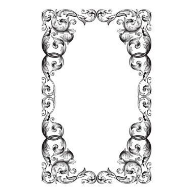 Vintage Barok süsleme vektör