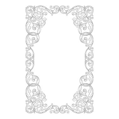 Vintage Barok süsleme vektör