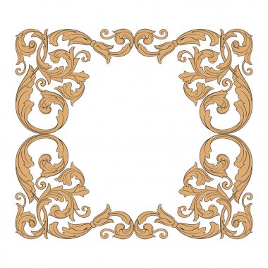 Vintage Barok süsleme vektör