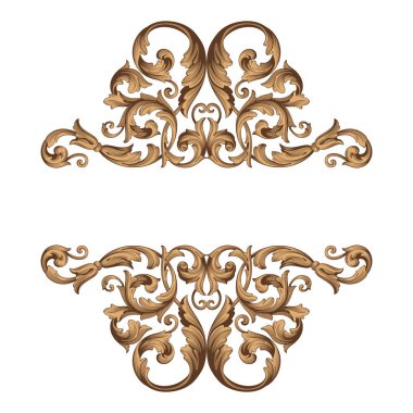 Vintage Barok süsleme vektör