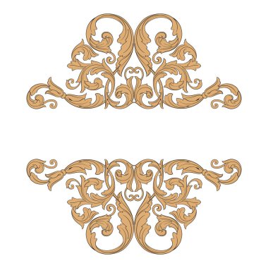 Vintage Barok süsleme vektör