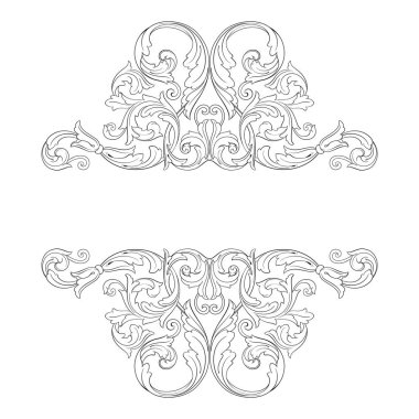 Vintage Barok süsleme vektör