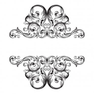 Vintage Barok süsleme vektör