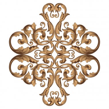 Vintage Barok süsleme vektör