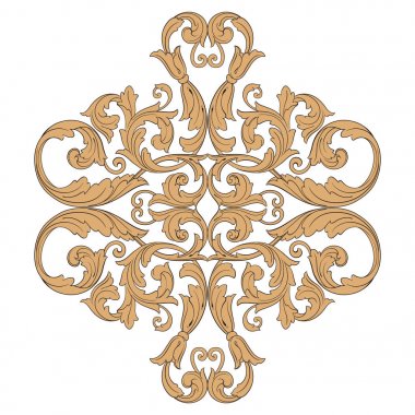 Vintage Barok süsleme vektör