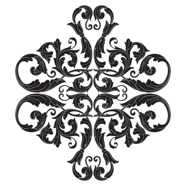 Vintage Barok süsleme vektör