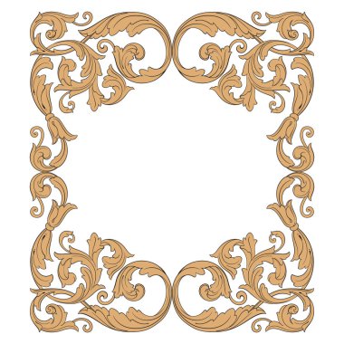 Vintage Barok süsleme vektör