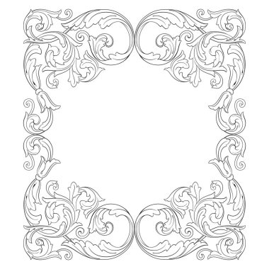 Vintage Barok süsleme vektör