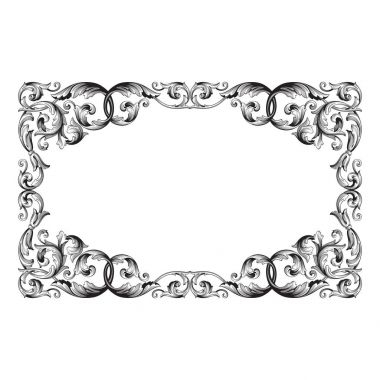 Vintage Barok süsleme vektör