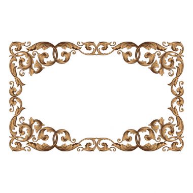 Vintage Barok süsleme vektör