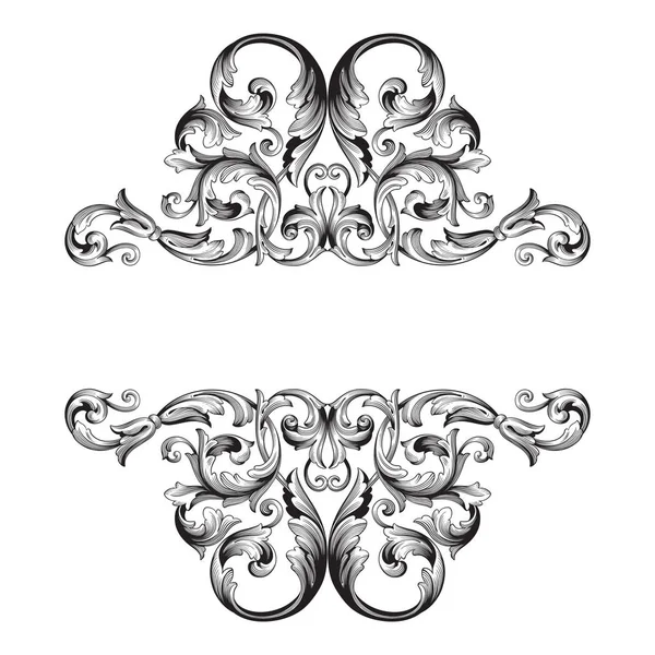 Vintage vector ornamento barroco — Archivo Imágenes Vectoriales