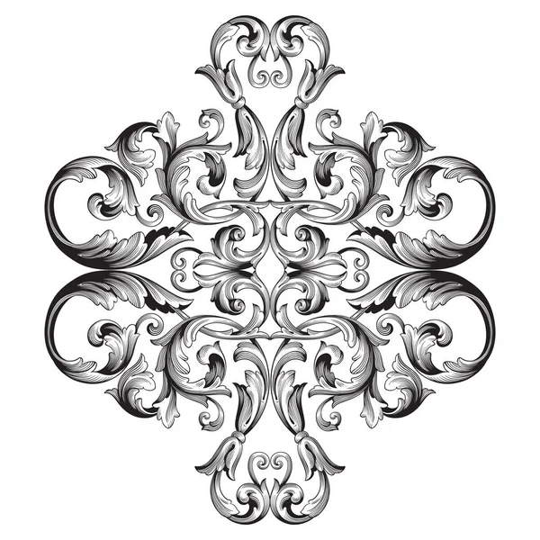 Vintage Barok süsleme vektör