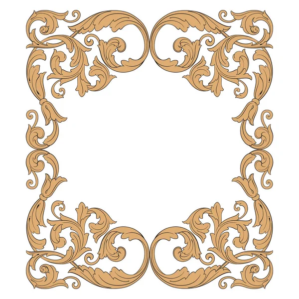 Vintage Barok süsleme vektör