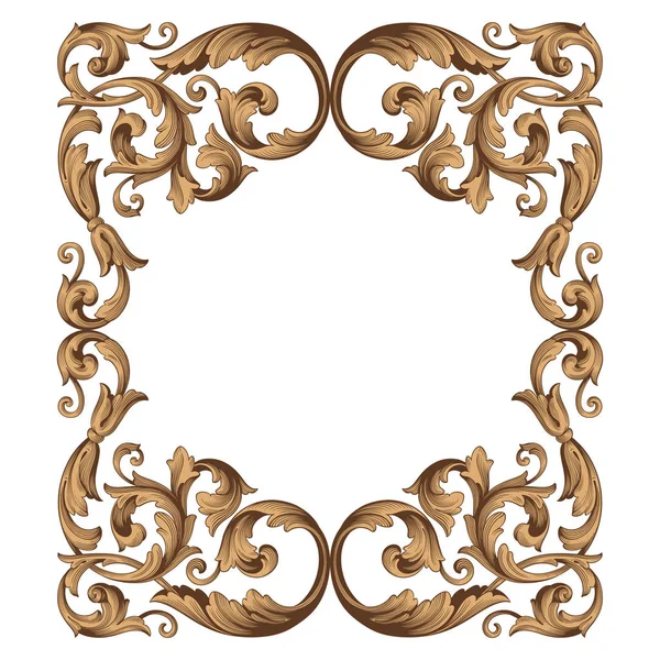 Vintage baroque ornament vector — Stock Vector