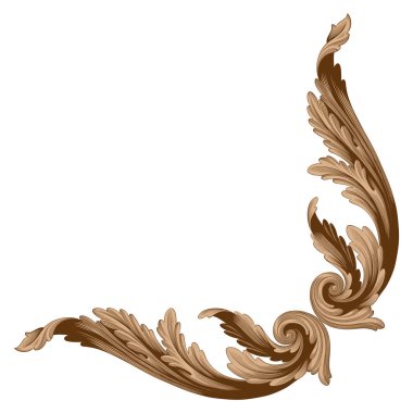 Telkari Barok stilde süsleme vektör