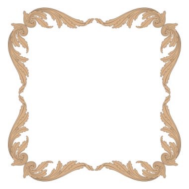 Telkari Barok stilde süsleme vektör