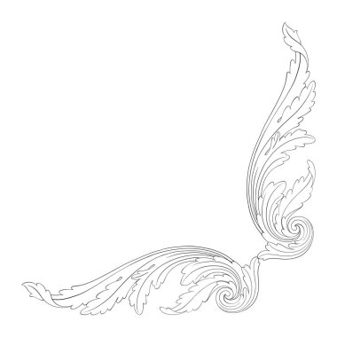 Telkari Barok stilde süsleme vektör