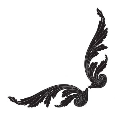 Telkari Barok stilde süsleme vektör