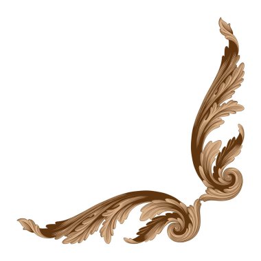 Telkari Barok stilde süsleme vektör