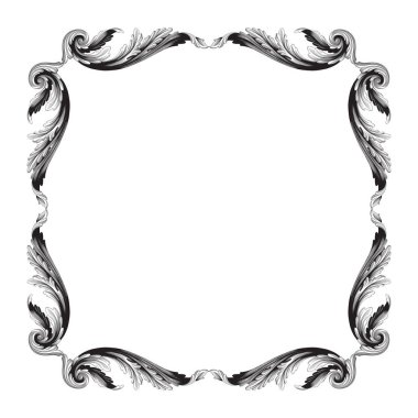 Telkari Barok stilde süsleme vektör