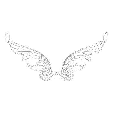 Telkari Barok stilde süsleme vektör