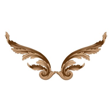 Telkari Barok stilde süsleme vektör