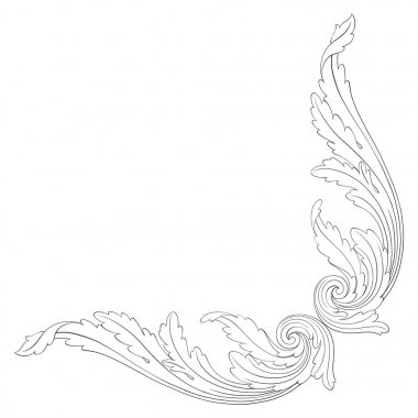 Telkari Barok stilde süsleme vektör