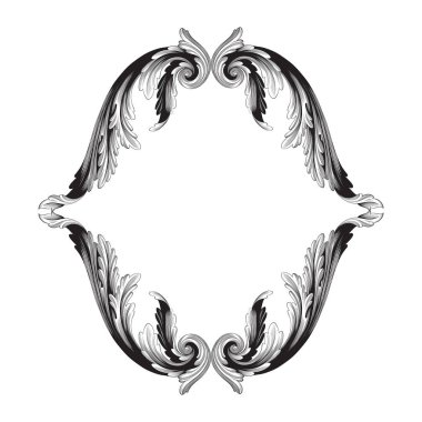 Telkari Barok stilde süsleme vektör