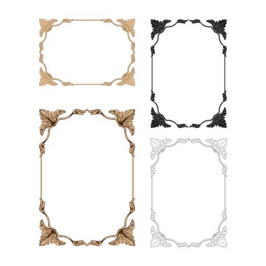 Telkari Barok stilde süsleme vektör.