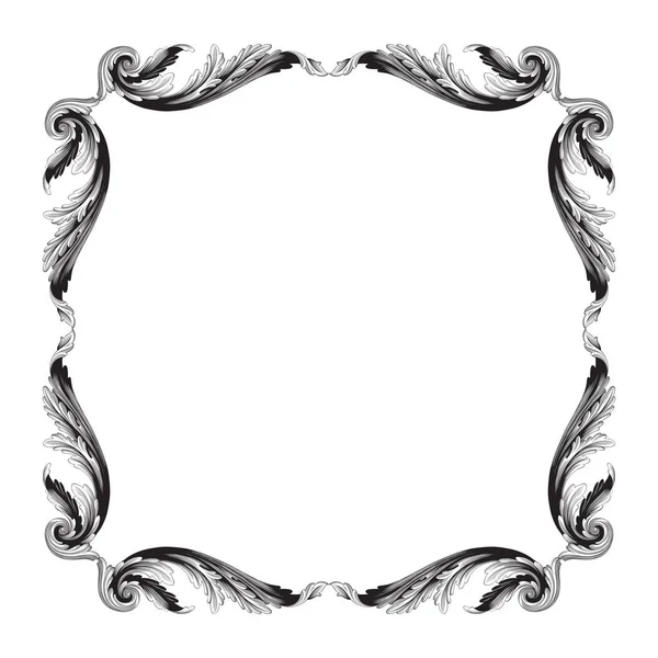 Ornamentvektor im Barockstil für filigrane — Stockvektor