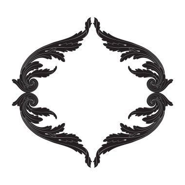 Telkari için Barok tarzında Vintage süsleme vektör 