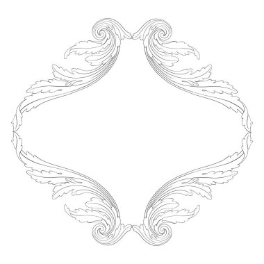 Telkari için Barok tarzında Vintage süsleme vektör 