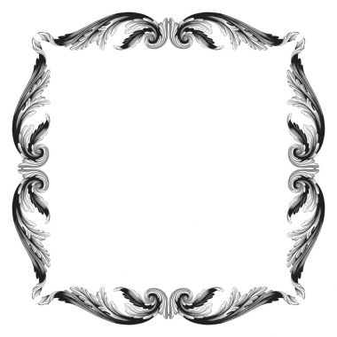 Telkari için Barok tarzında Vintage süsleme vektör 