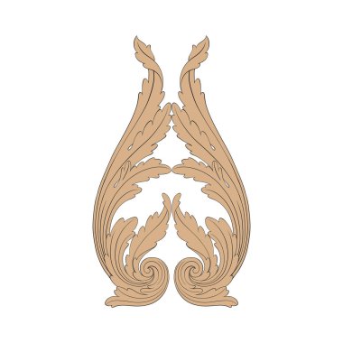 Telkari için Barok tarzında Vintage süsleme vektör 