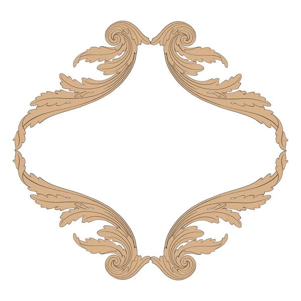 Vecteur d'ornement vintage en style baroque pour filigrane — Image vectorielle