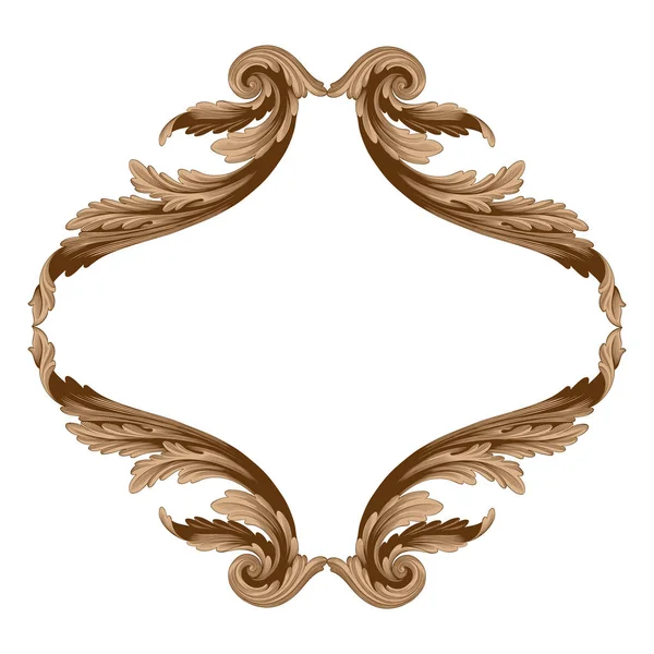 Vecteur d'ornement vintage en style baroque pour filigrane — Image vectorielle