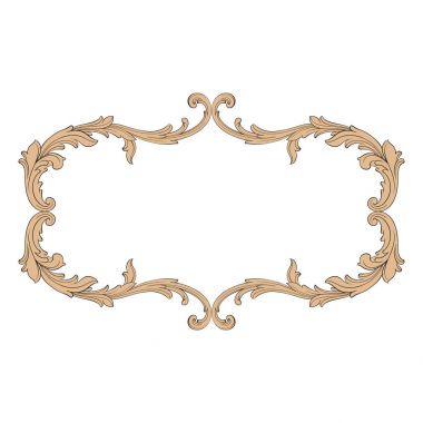 Vintage öğeler Barok tasarım. 