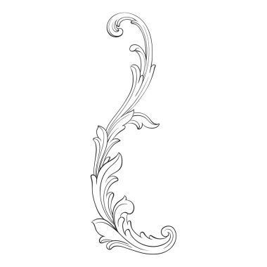 Vintage öğeler Barok tasarım. 