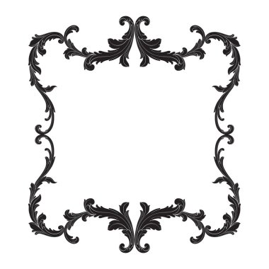 Vintage öğeler Barok tasarım. 