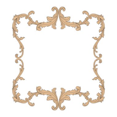 Vintage öğeler Barok tasarım. 