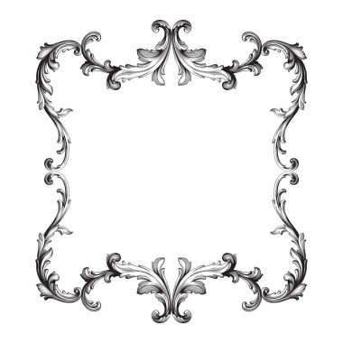 Vintage öğeler Barok tasarım. 