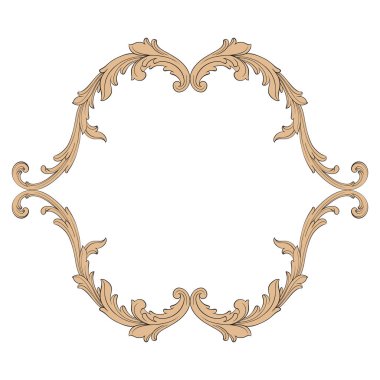 Vintage öğeler Barok tasarım. 