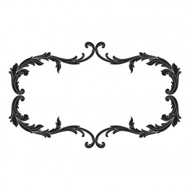 Vintage öğeler Barok tasarım. 