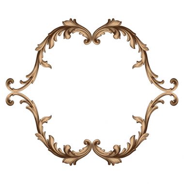 Vintage öğeler Barok tasarım. 